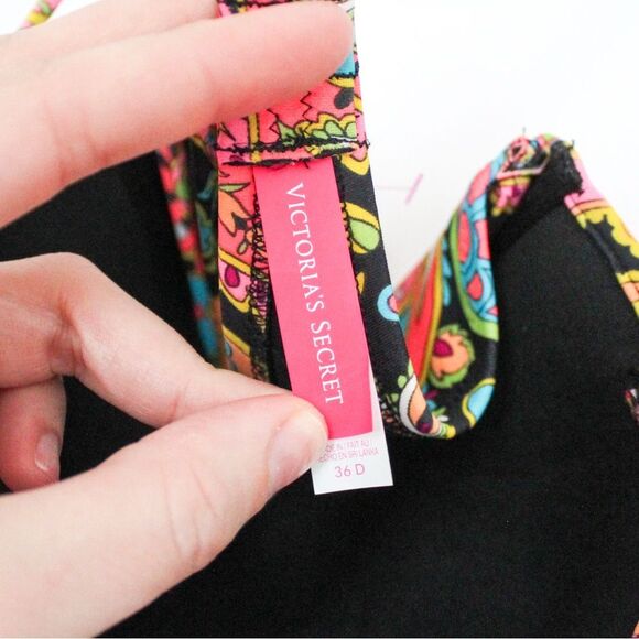 Victorias Secret Mix and Match Colorful Paisley Bandeau Bikini Top 36D - Picture 6 of 6